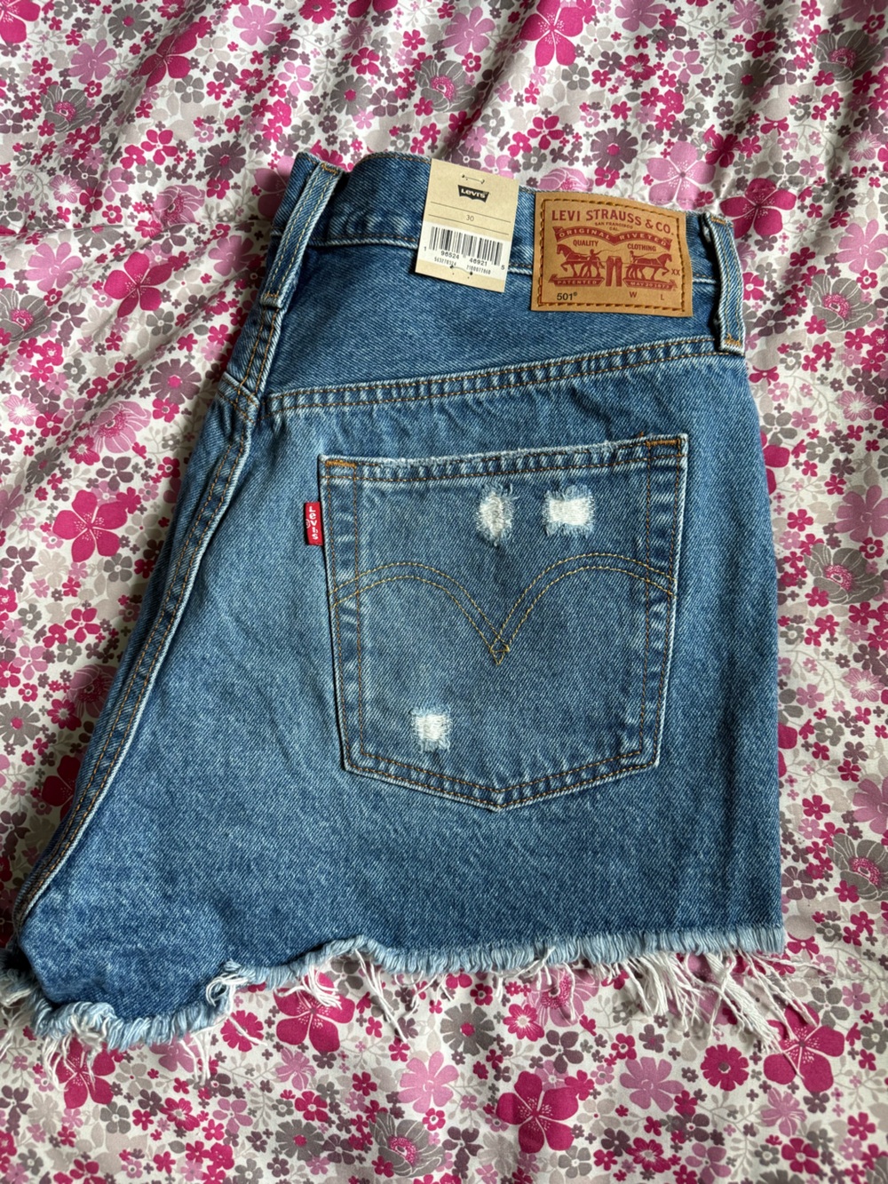 Levi's Blue Distressed Men's Denim Shorts